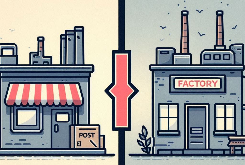 post office and factory