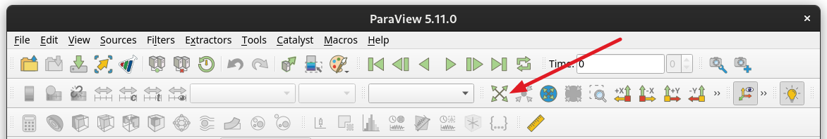 ParaView reset view