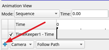 ParaView Animation View add camera